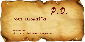 Pott Dioméd névjegykártya